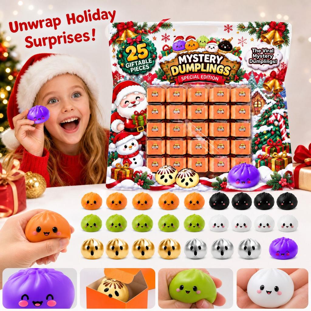 Christmas Set with 3D Bun Toys for Party Favors