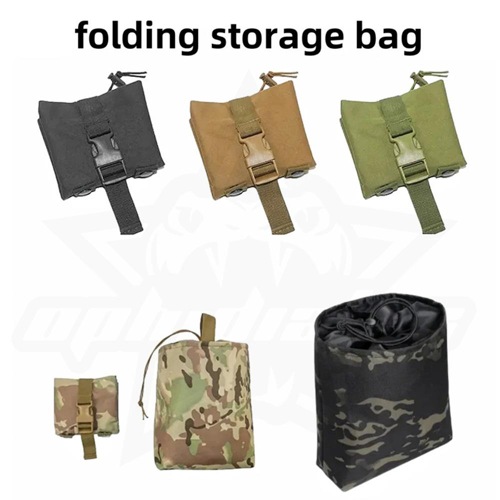 OPHIDIAN Molle Magazine Dump Drop Folding Pouch Hunting Airsoft Ammo EDC Tool Bag Foldable Utility Recovery Mag Pack