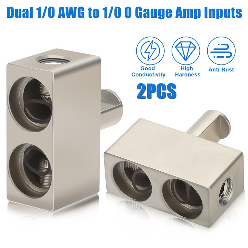 Universal Car Audio Modified Wire Power Supply O-type Terminal Block Aluminum Alloy Connector Auto Audio Amp Input Reducer