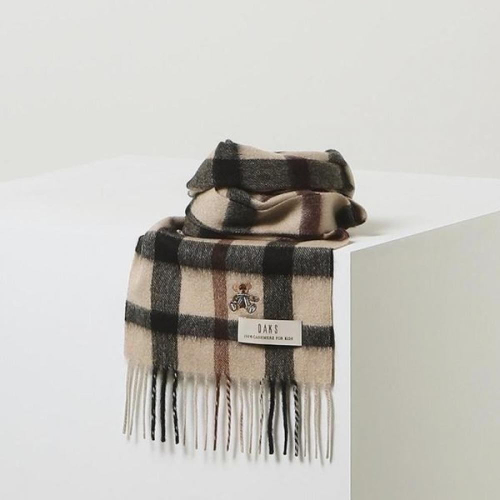 Daks Brown House Check Cashmere 100  Muffler Dbmu2f971 Single option
