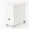 MUJI Recycled Polypropylene File Box Standard Lid with Casters, White Gray, Width 15cm NCE51A3A