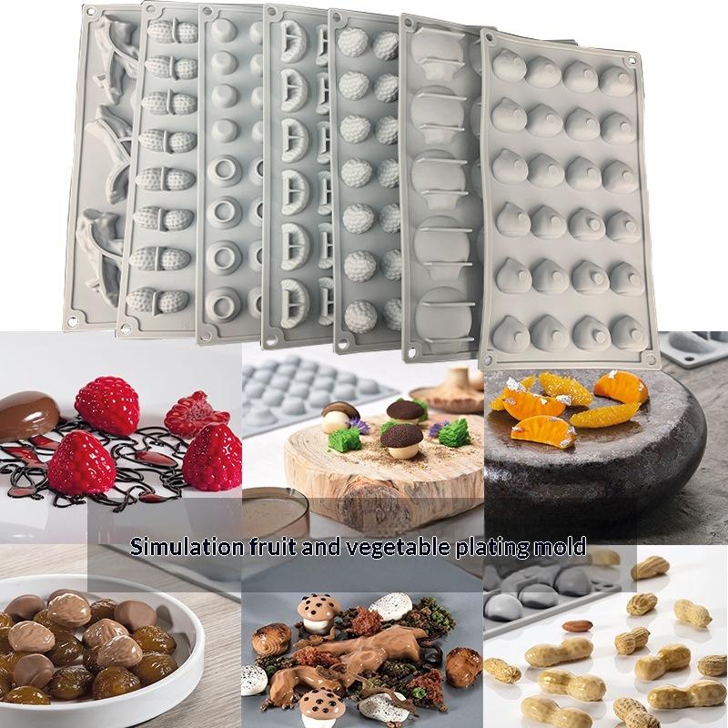 Kastanien Himbeer Erdnuss Pilz Silikonform Fondant Kuchenform DIY Käse Schokolade Kuchen Dekoration Zubehör Backzubehör