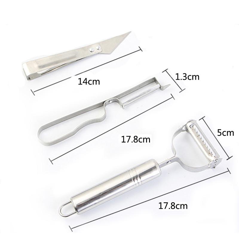 Multi-function Vegetable Peeler Stainless Steel Fruit Grater Multifunction Carrots Celery Potatoes Cutter Rustproof Kitchen Tool