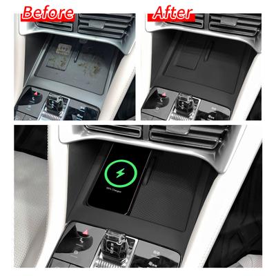 For BYD Song Plus DMI 2025 Silicone  Phone Wireless Charging Mat Non-slip Charger Protective Pad Car Interior Accessories Black
