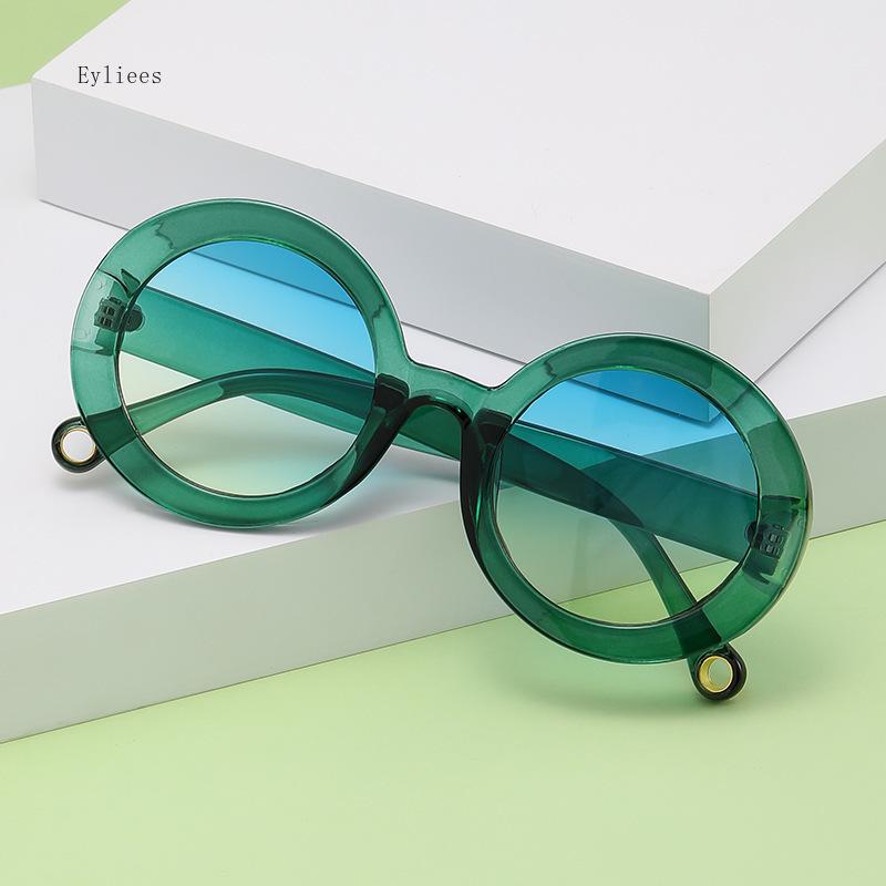 Unisex Big Round Sunglasses Retro Oversized Shade For Women Men Brand Designer Good Quality Green Black Uv400