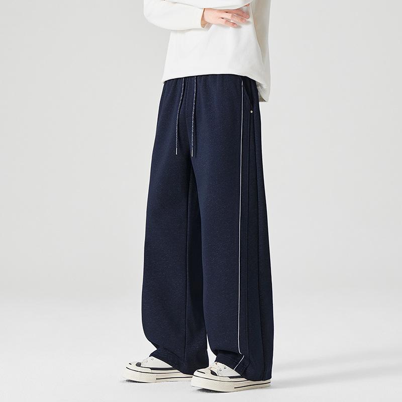 Men's side-line sweatpants men's autumn American vibe pants new loose straight wide-leg casual pants