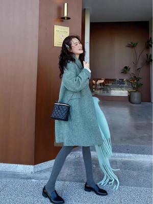 Princess Sister: Elegant A-line Double-Faced Wool Coat for Women - Autumn/Winter 2025 Collection
