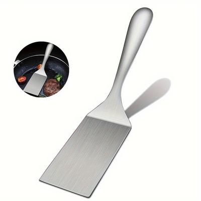 Piccola Spatola in Acciaio Inossidabile, Spatola Girarrosto per Griglia, Girarrosto per Griglia, Piccola Paletta Frittura in Acciaio Inossidabile, Paletta da Cucina Metallica
