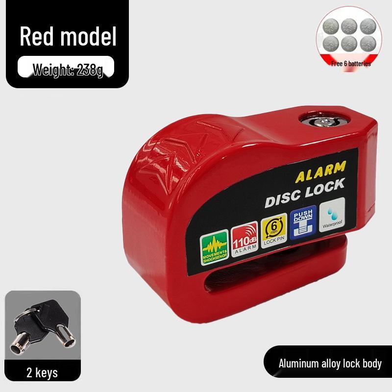 

Универсальный противоугонный замок на дисковый тормоз для автомобилей, мотоциклов и велосипедов с системой сигнализации