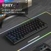 2025 New Mini 60% Gaming Keyboard, RGB Backlit 61 Key Ultra-Compact Keyboard,  Ergonomic Waterproof Mechanical Feeling Office