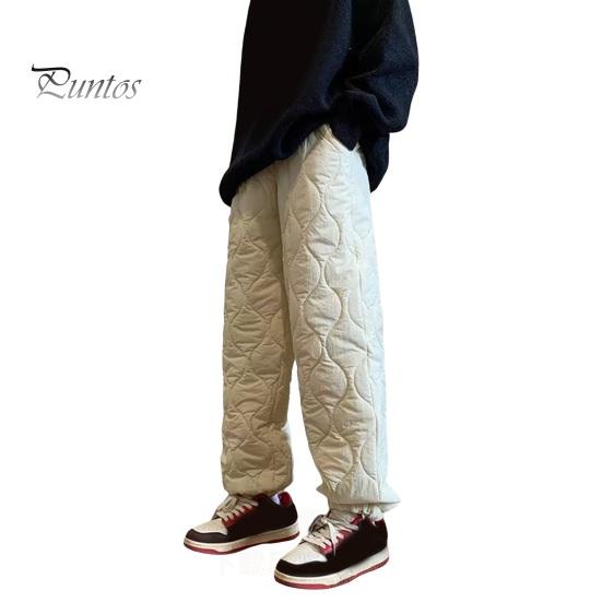 

Мужские зимние брюки, утолщенные стеганые брюки с подкладкой из овечьей шерсти и флиса, ветрозащитные брюки прямого кроя с застежкой-шнурком для повседневной носки на открытом воздухе M абрикосовый