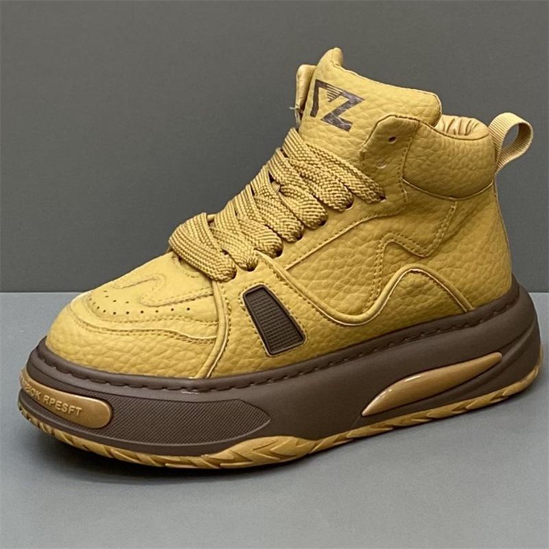 

Cotton shoes winter new board shoes trendy platform shoes casual lace-up high-top shoes yz 38 верблюд