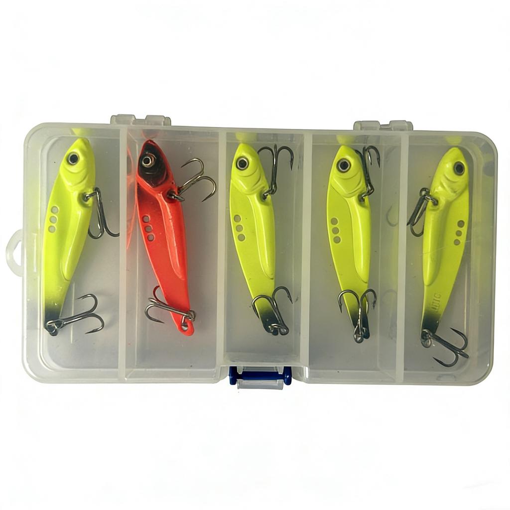 Colorful Metal VIB Lure 20g Artificial Hard Bait Sinking Trembling Swimbait Long-Range Casting Freshwater Hooks for Bass Pike