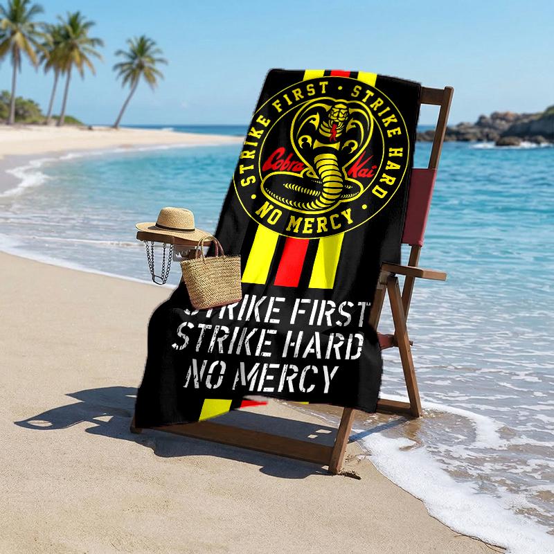Cobra Kai Fashion Beach Towel: Ideal for Summer Adventures Soft, absorbent and quick drying suitable for swimming and bathing