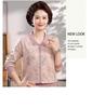 Elegant Spring Long-Sleeve Lapel T-Shirt for Stylish Middle-Aged Women