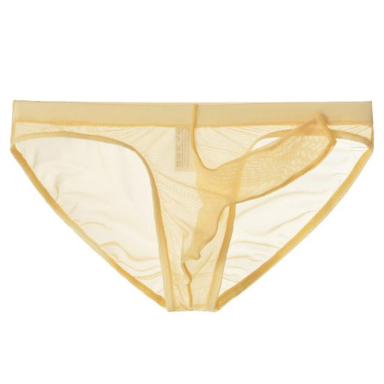 Hüfttiefer 3D Elefantennase Einfarbig Herren Slips Sexy Transparentes Netzgarn Unterhosen