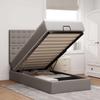 Ottoman Bed with Mattress Taupe 100x200 Cm Fabric