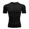 Camiseta Esportiva de Compressão Branca e Vermelha de Secagem Rápida para Corrida, Basquete e Futebol