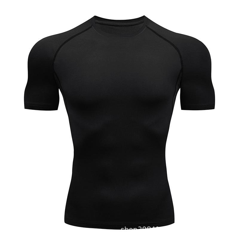 Camiseta Esportiva de Compressão Branca e Vermelha de Secagem Rápida para Corrida, Basquete e Futebol