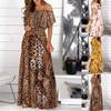 2021 Bestseller: Summer Ruffle Off-Shoulder Tie-Up Long Print Dress for Women