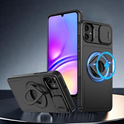 Schiebeobjektiv-Kameraringhülle für Samsung Galaxy A05S A05 A15 A25 A35 A55 A04S A14 A24 A34 A54 A13 4G 5G Stoßfeste Rüstungsständerhalterung Schutzhülle