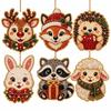6 Stück/Set Metallkette Diamantmalerei-Set 3D Perlen Hängender Suncatcher Bastelartikel Weihnachtsdekoration