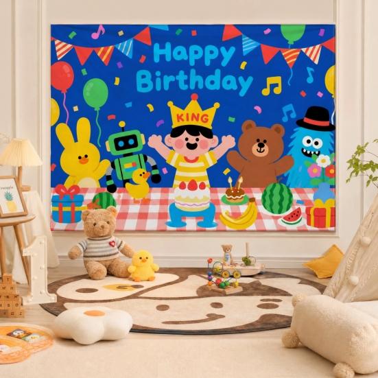 Stendardo di Sfondo Buon Compleanno, Grande Cartellone in Tessuto da Appendere per Decorazione Sfondo Parete, Articoli per Feste di Compleanno, Oggetti di Scena per Foto