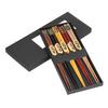 5Pair Hexagonal Shape Food Chopsticks Wood Material Tableware Chopsticks  Restaurant Use