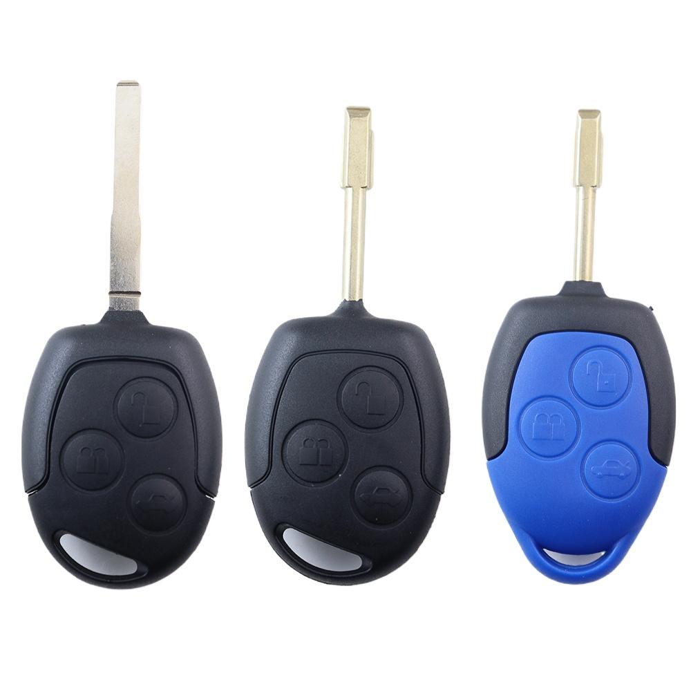 3 Bottons Metal Car Key Cover Fob Case Shell For Ford Focus Mk2 Mk7 Mk5 Mk6 Fiesta Fusion Mondeo Mk3 Transit Street Ka