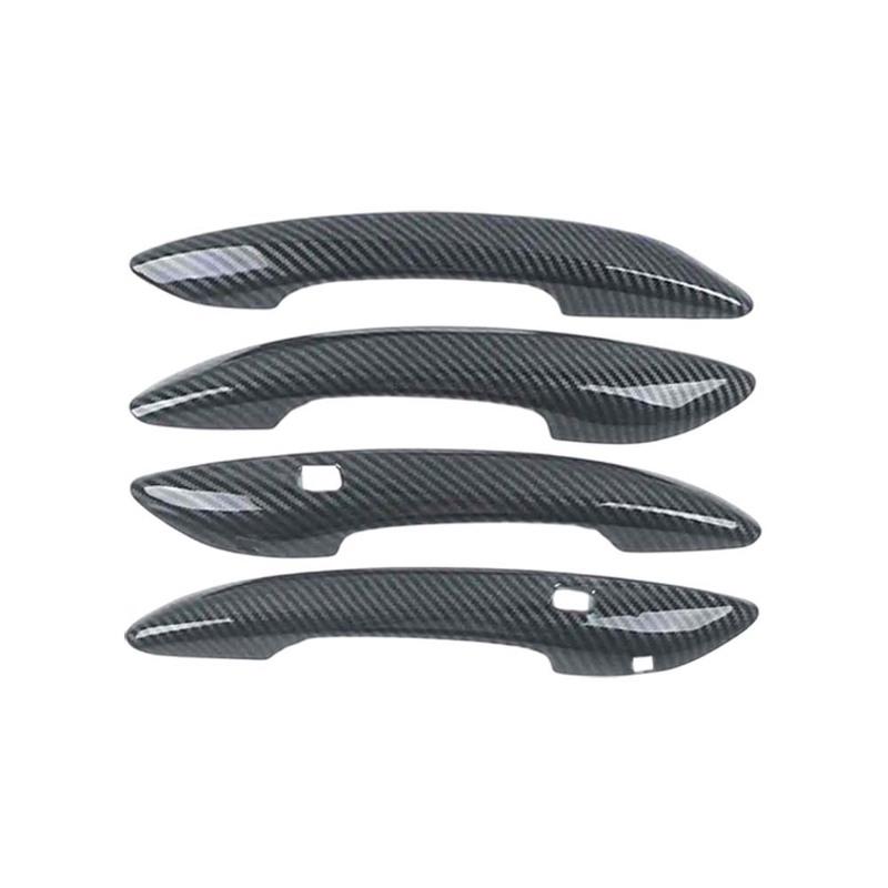 Car Decoration Door Handle Cover For Hyundai Sonata - Carbon Fiber Silver Cars Accessories Styling Upgrade