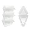 50pcs PET Plastic Cake Slice Containers Disposable Pie Package Box Dessert Storage Box  Bakery Use