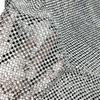 High Quality 120*45cm 3MM Metal Base Flatback Strass Sheet Crystal Self-Adhesive Aluminum Rhinestone Trim Mesh for Shoes Glass