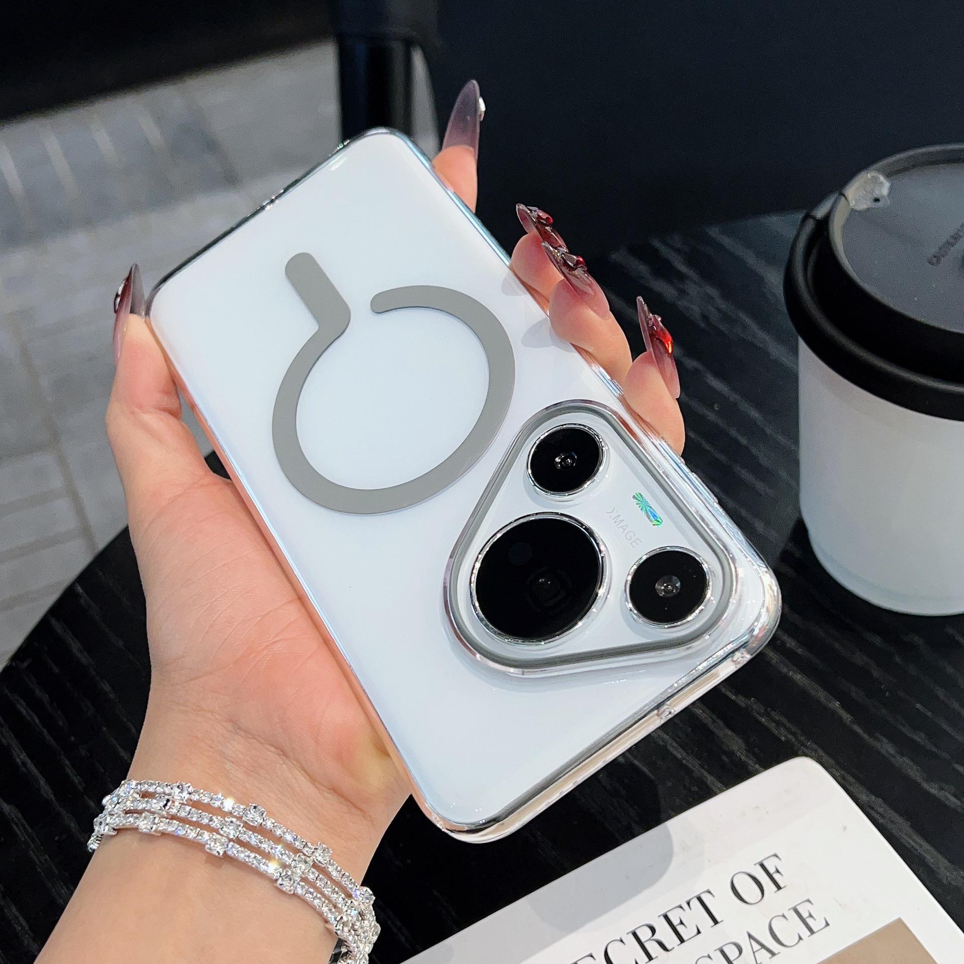 

High Transparency P70A Phone Case: Unique Design, Drop-Proof, Magnetic Suction for P70PRO Huawei P70 Pro
