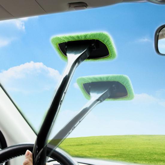 2 Stück Autoreinigungsbürste Weiche Borsten Fenster Glasflächen Bürste Duschkabinen Solarpaneele Autozubehör