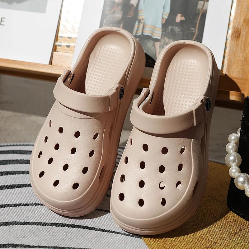 Fashion Thick Bottom Cloud Sandals Women Round Toe Soft Sole Platform Sandals Woman Summer Hollow Out Non-Slip Casual Sandalias Mujer