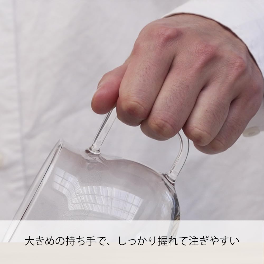 Hario Teapot 380mL Round Shape Allows Tea Leaves To Mesh Lid Microwave Made In Chanomaru, Capacity, Heat-resistant Glass, Expand, Filter, Safe, White,