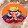 Naruto Round Area Rug Anime Cartoon Pattern Soft Non-Slip Floor Carpet For Bedroom Living Room Kids Room Playroom Home Decor Mat