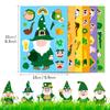 6 Sheets/pack DIY Staff Patrick's Day Sticker Hairband Irish Hat Festival Puzzle Stickers