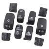 Hand Control Switch Housing Button Cover Cap Kit For Harley 1996-2013 Black Chrome
