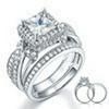 New Double-Layer Micro-Inlaid Zircon Ring Set - Luxury Party Wedding Band R5080