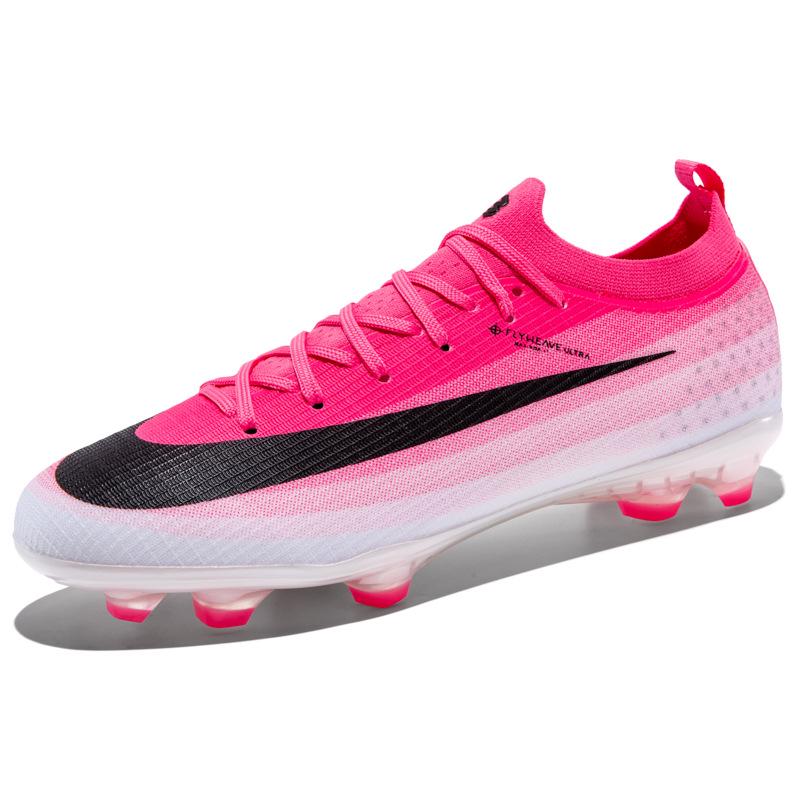 Kuaipu Tian Men's Seamless Flyknit Low-Top Football Shoes with Long and Mixed Studs
