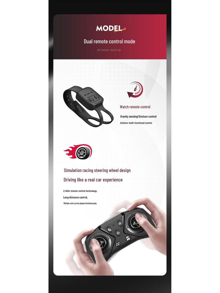 Neues RC-Geländewagen-Stuntauto: Gestensteuerung, 4WD-Klettern, Verdrehen, Driften, Verformung, Lichter