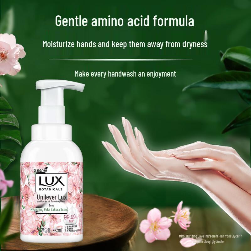 Lux Antibacterial Foaming Hand Wash, Cherry Blossom Scent (2x225ml)