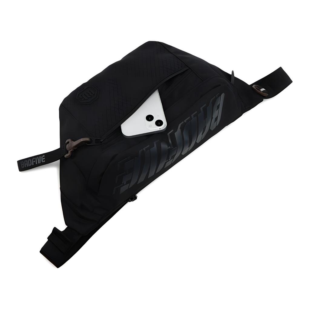 New LiNing BadFive Collection Basketball Collection Polyester One Shoulder Crossbody Bag, Sling Bag Regular Unisex Black ABDU281-1