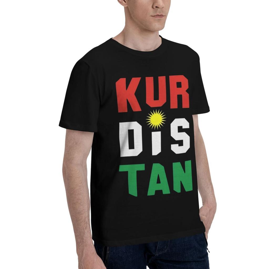 KURDISTAN 100 Cotton Casual Breathable Confortable Manga Football Shirts 2025 Men TShirt