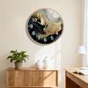 Modern Luminous Wall Clock Ink Wash 2D Dial High-Quality Frame Silent Movement Glow-in-the-Dark Clock for Living Room Bedroom