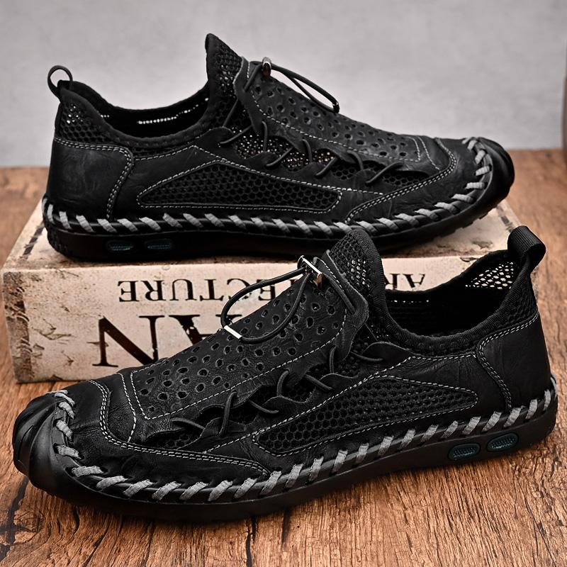 Summer Breathable Outdoor Casual Shoes Men Loafers Antiskid Slip On Walking Shoes Moccasins Man Shoes