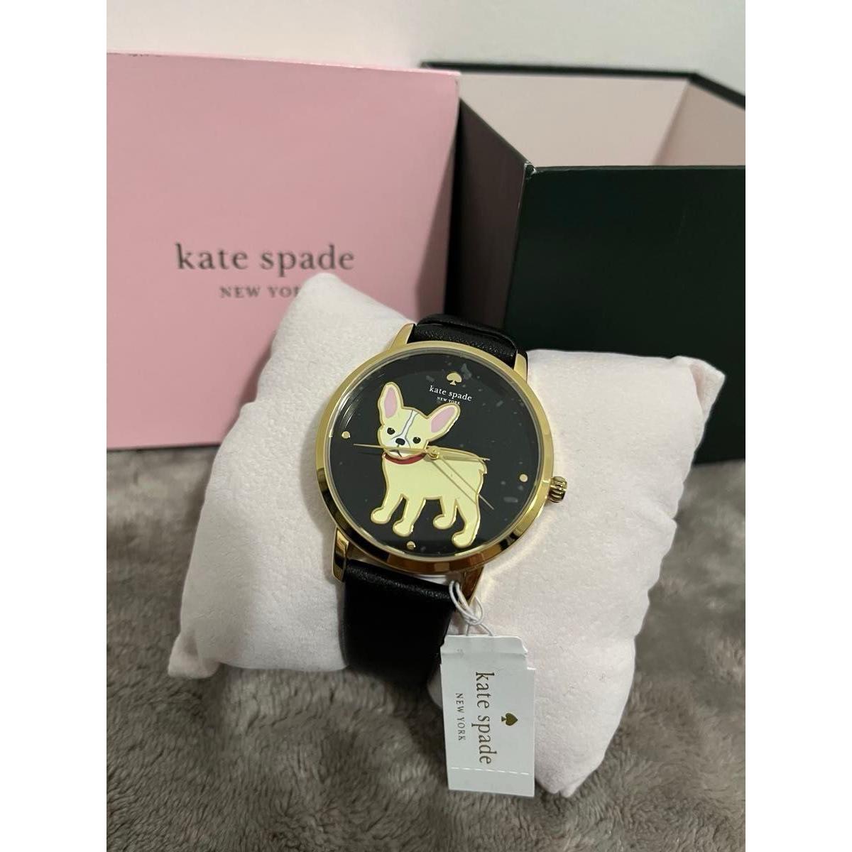 Used New Kate Spade French Bulldog Ladies Watch Genuine Leather Purchased from an Overseas Official Store