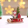 Runtow 1Pc Christmas Wooden Sleigh Santa Claus Snowman Elk Decoration Sleigh Home Christmas DIY Decoration 2025 Christmas Gift