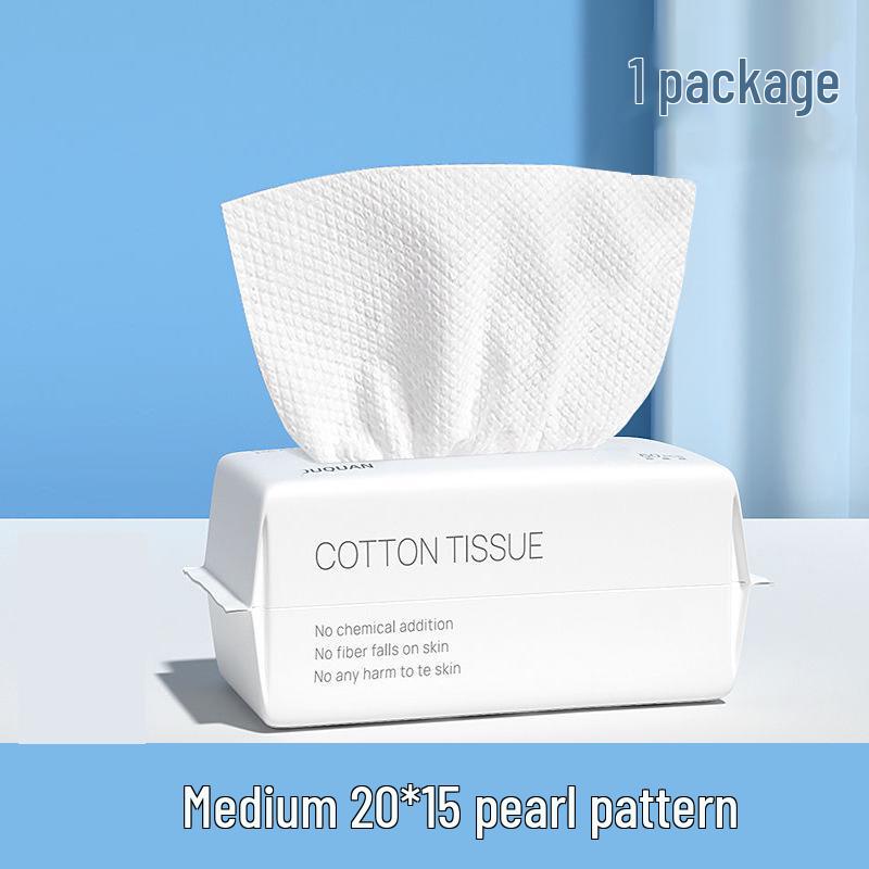 Verdickte Einweg-Gesichtstücher aus reiner Baumwolle - Weich, vergrößert und Familien-Vorteilspackung